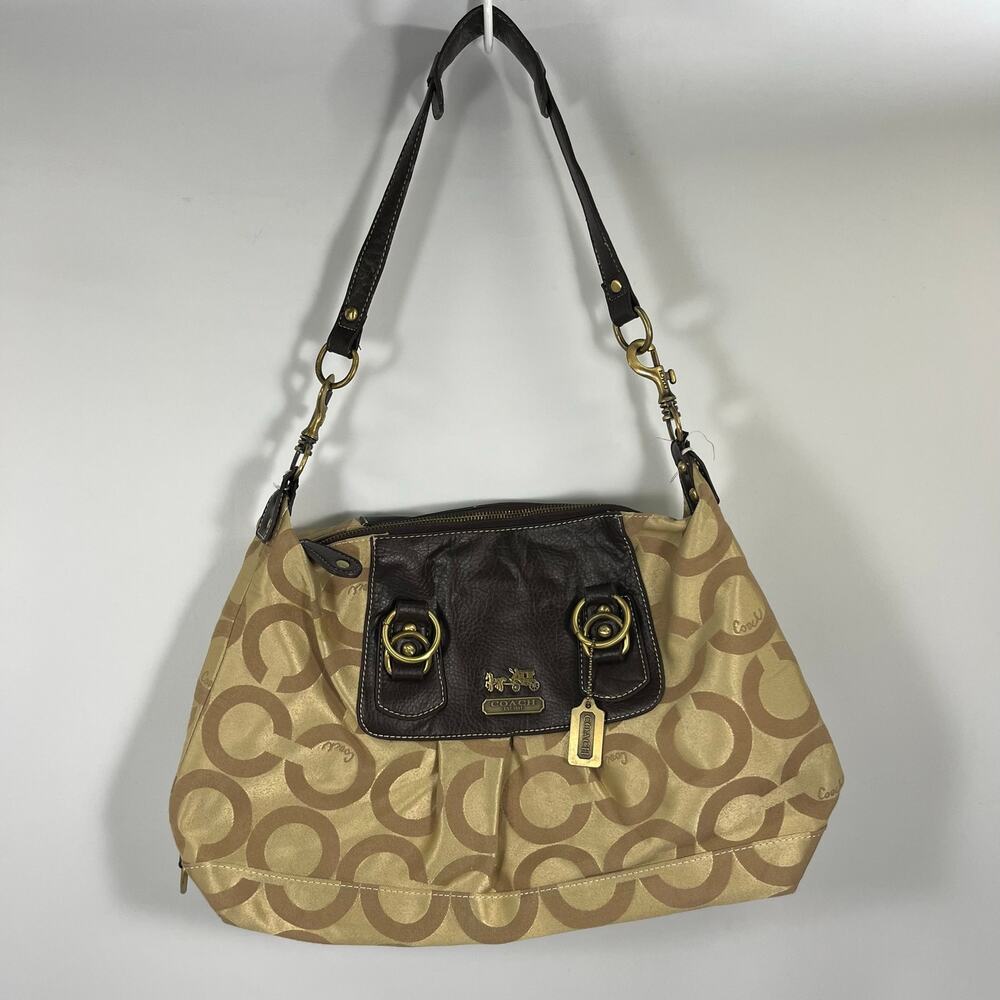 Coach Madison Hobo Signature Shoulder Bag 12943 Brown Gold Classic Casual